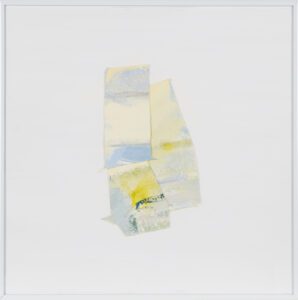Cut canvas collage titled 'Convergence #8 by Isabelle Abbot for sale by Les Yeux de Monde