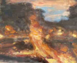Oil painting titled "Los Cerrillos Road" by Dean Dass for sale by Les Yeux du Monde
