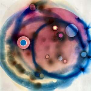 Smoke painting titled "Eclipse #60" by Rosemarie Fiore for sale by Les Yeux du Monde